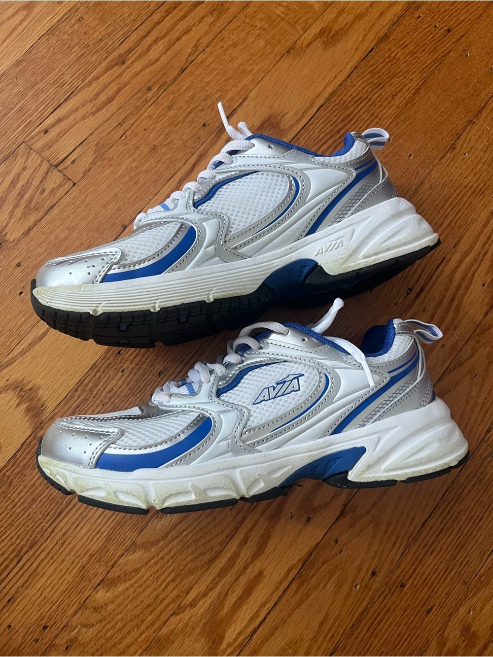 AVIA Women’s White & Blue Athletic Sneakers